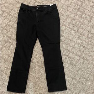 Chico’s black so slimming girlfriend straight leg jean, sz 6P